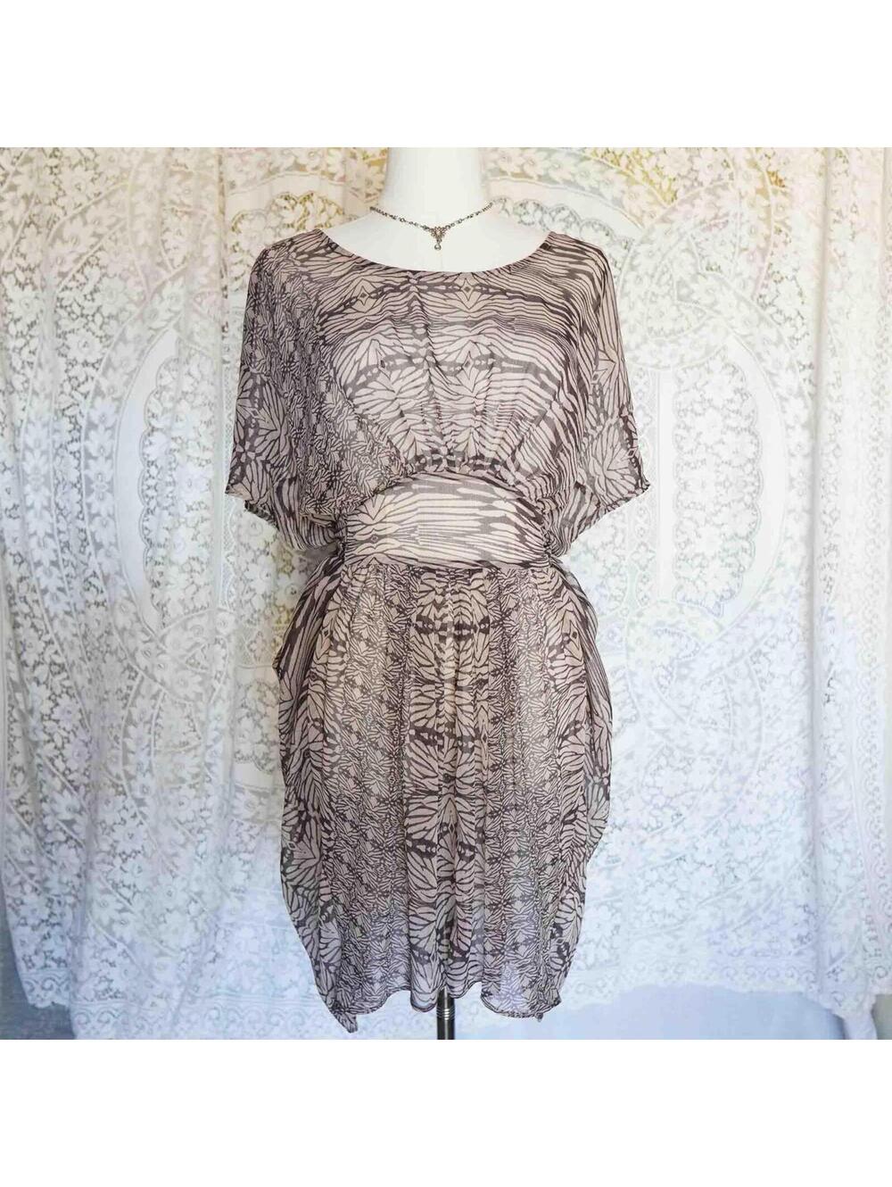 Y2K Miss Me Couture Sheer Tie Back Dress Cover Up